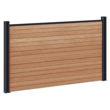 Fence Panel WPC and Aluminium Brown