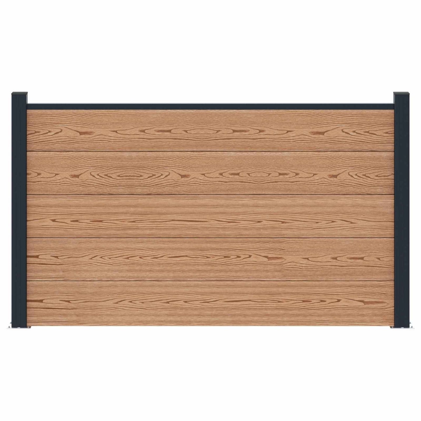 Fence Panel WPC and Aluminium Brown