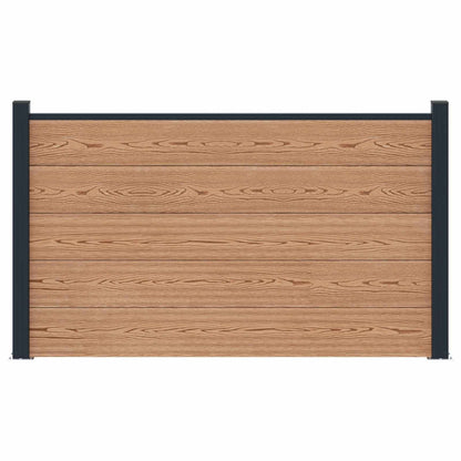 Fence Panel WPC and Aluminium Brown