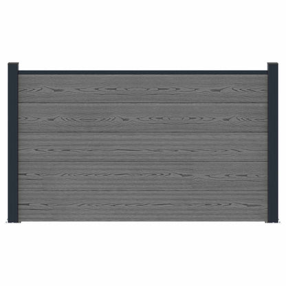 Fence Panel WPC and Aluminium Grey