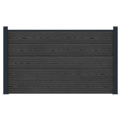 Fence Panel WPC and Aluminium Black