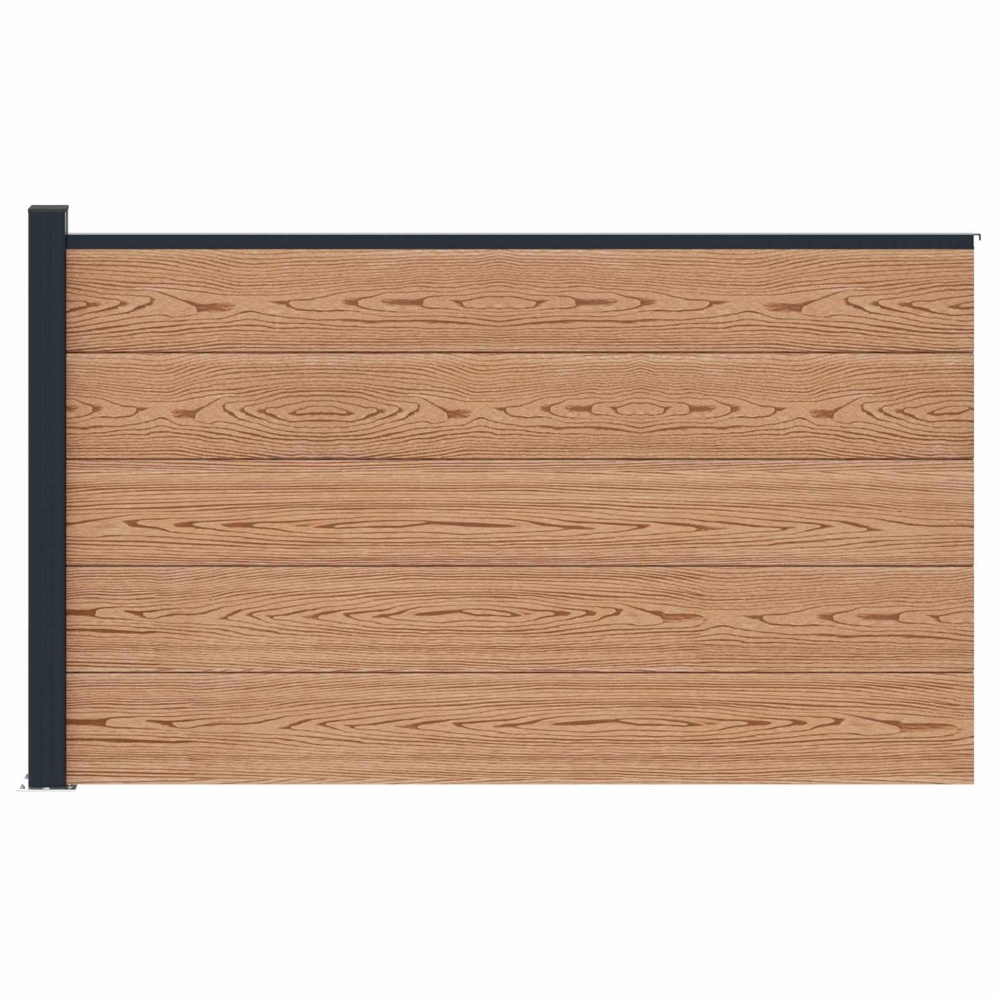 Fence Panel WPC and Aluminium Brown