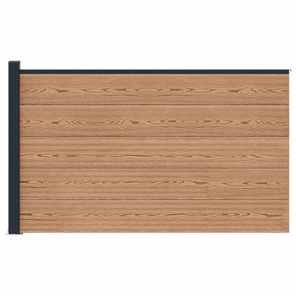 Fence Panel WPC and Aluminium Brown
