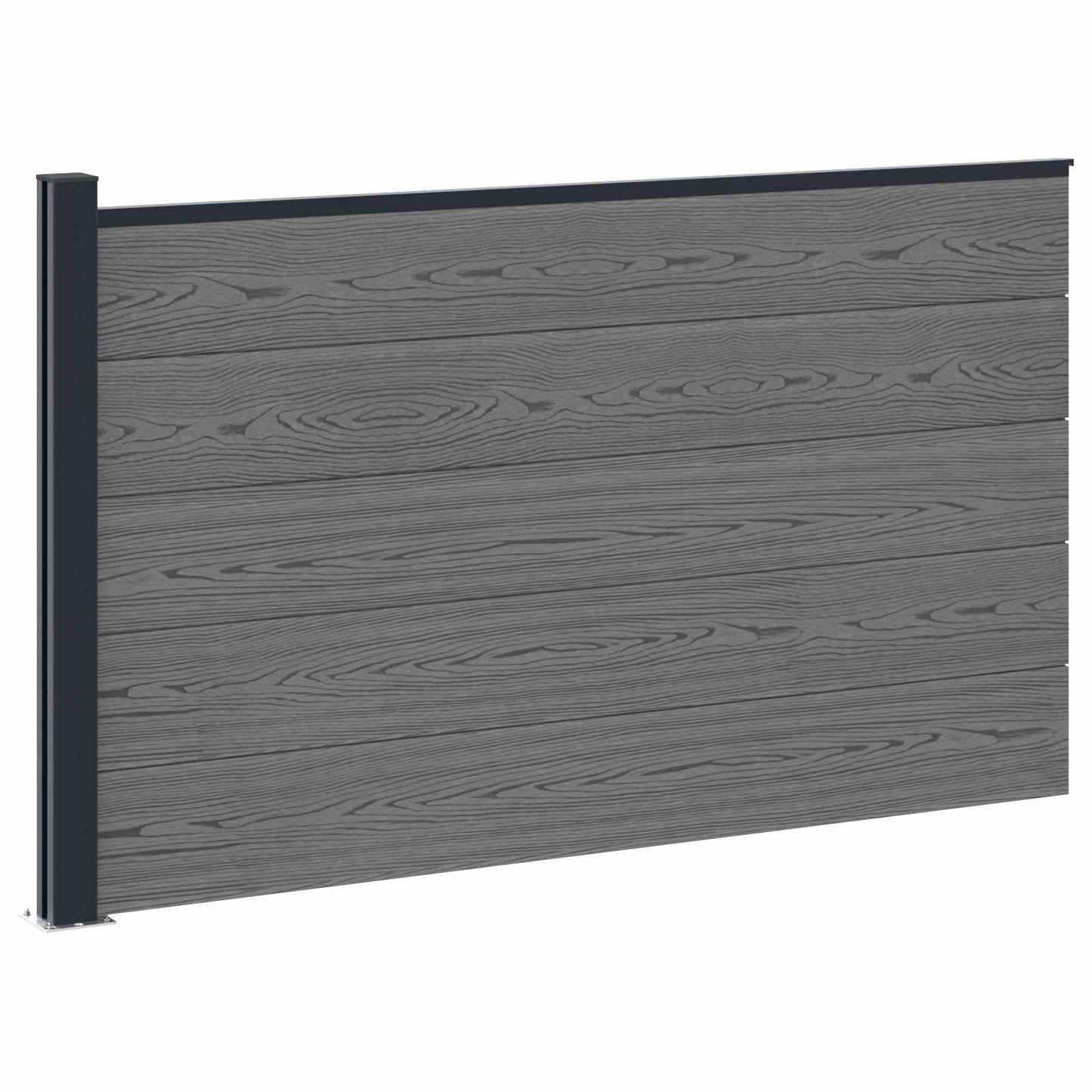 Fence Panel WPC and Aluminium Grey