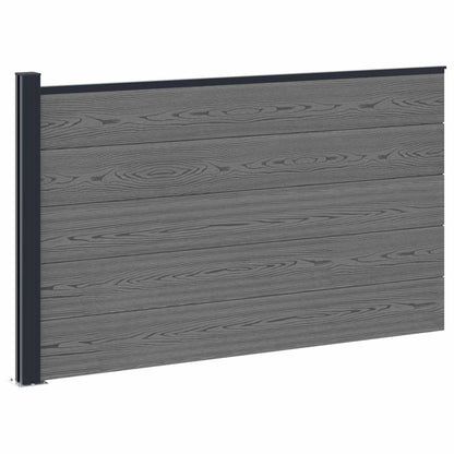 Fence Panel WPC and Aluminium Grey
