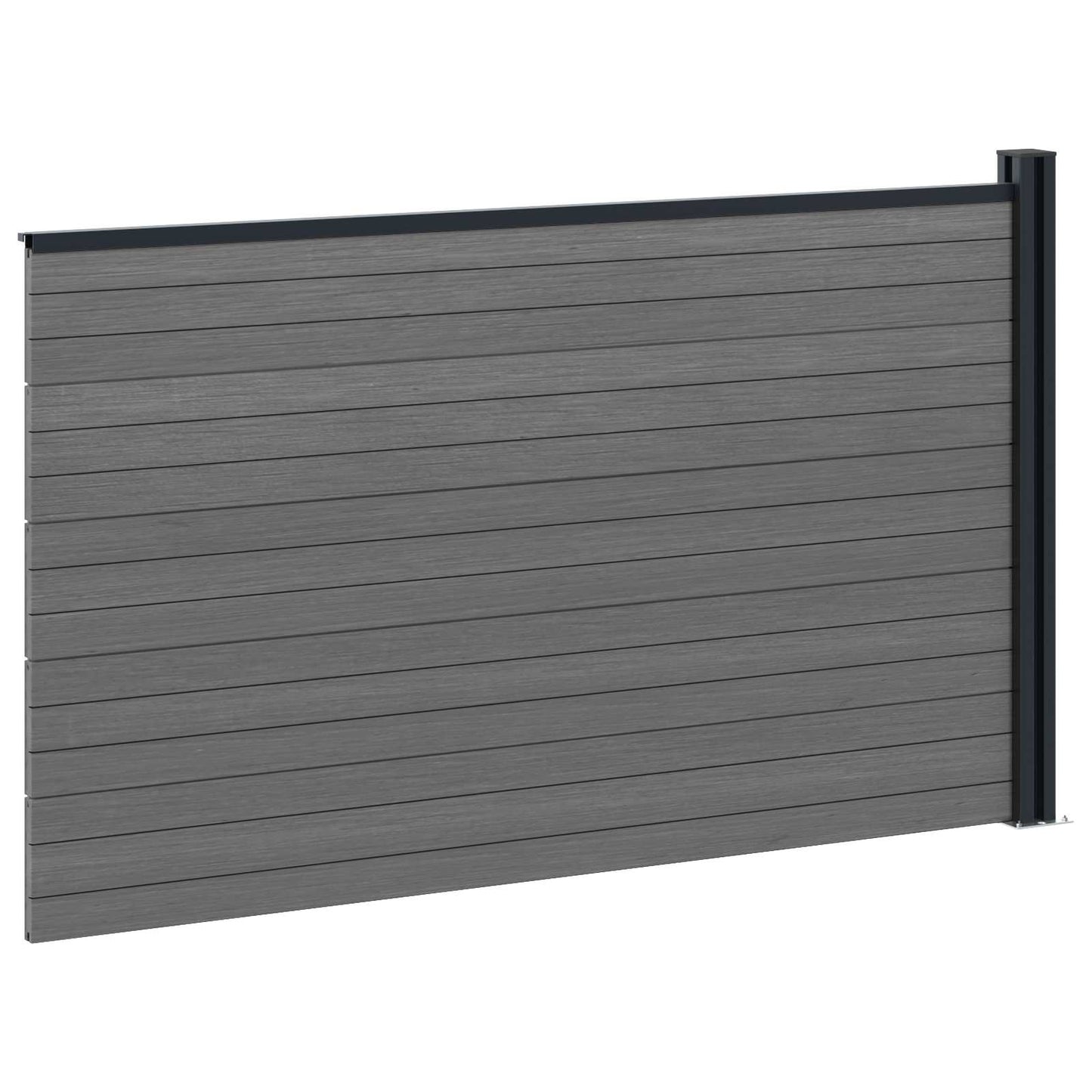 Fence Panel WPC and Aluminium Grey