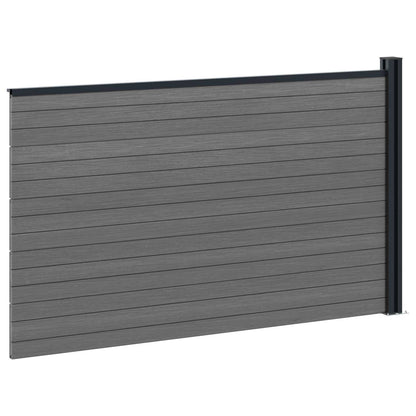 Fence Panel WPC and Aluminium Grey