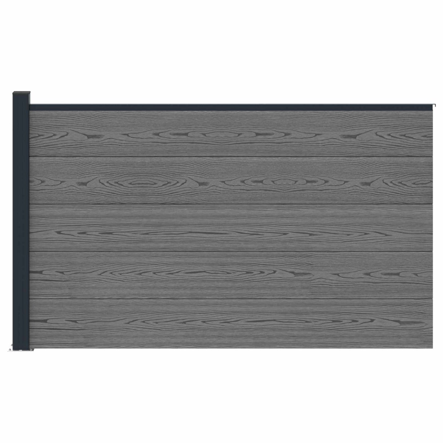 Fence Panel WPC and Aluminium Grey