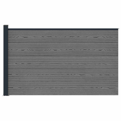 Fence Panel WPC and Aluminium Grey