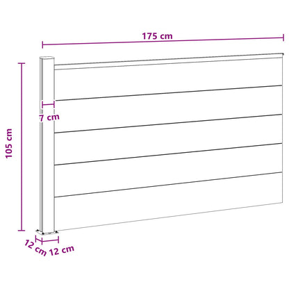 Fence Panel WPC and Aluminium Grey