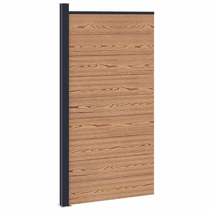 Fence Panel WPC and Aluminium Brown