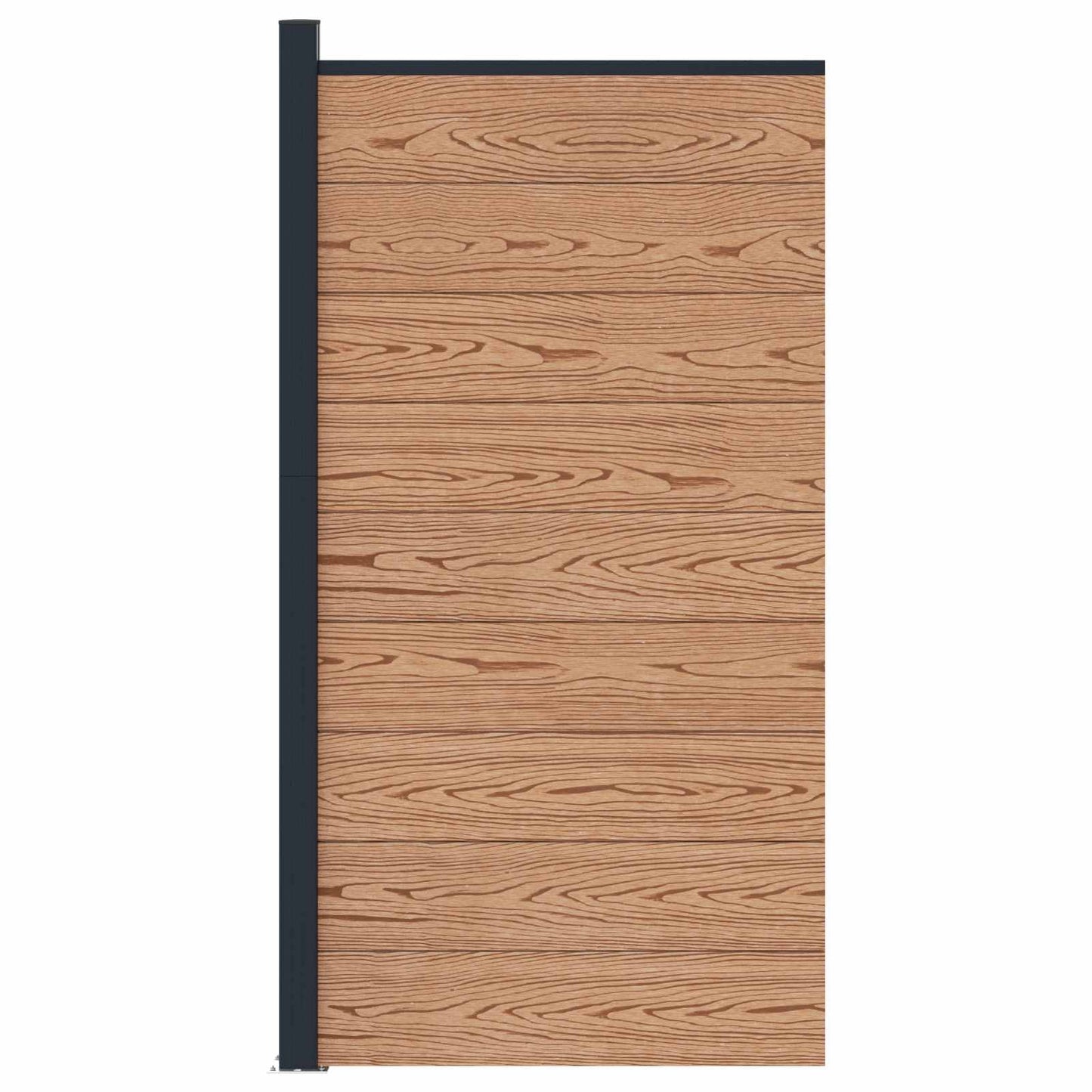 Fence Panel WPC and Aluminium Brown