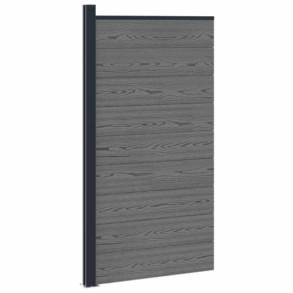 Fence Panel WPC and Aluminium Grey
