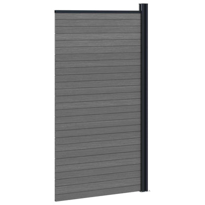 Fence Panel WPC and Aluminium Grey