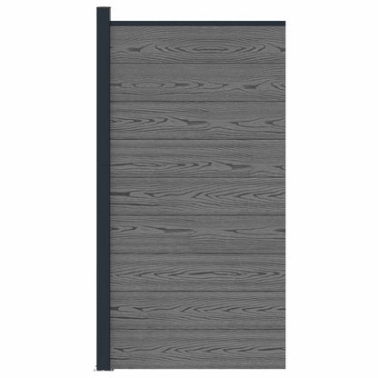 Fence Panel WPC and Aluminium Grey