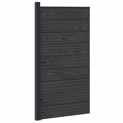 Fence Panel WPC and Aluminium Black