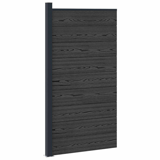 Fence Panel WPC and Aluminium Black