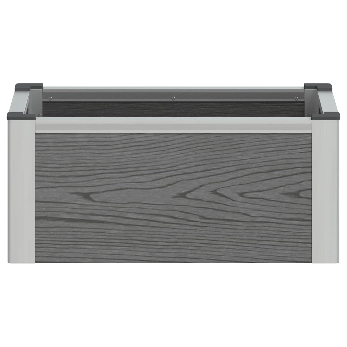 Garden Raised Bed Grey 50 x 30 x 22 cm WPC and Aluminium