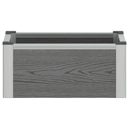 Garden Raised Bed Grey 50 x 30 x 22 cm WPC and Aluminium