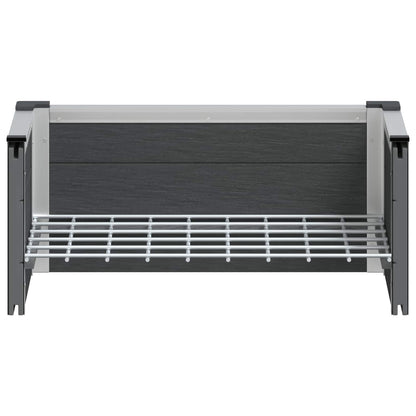 Garden Raised Bed Grey 50 x 30 x 22 cm WPC and Aluminium
