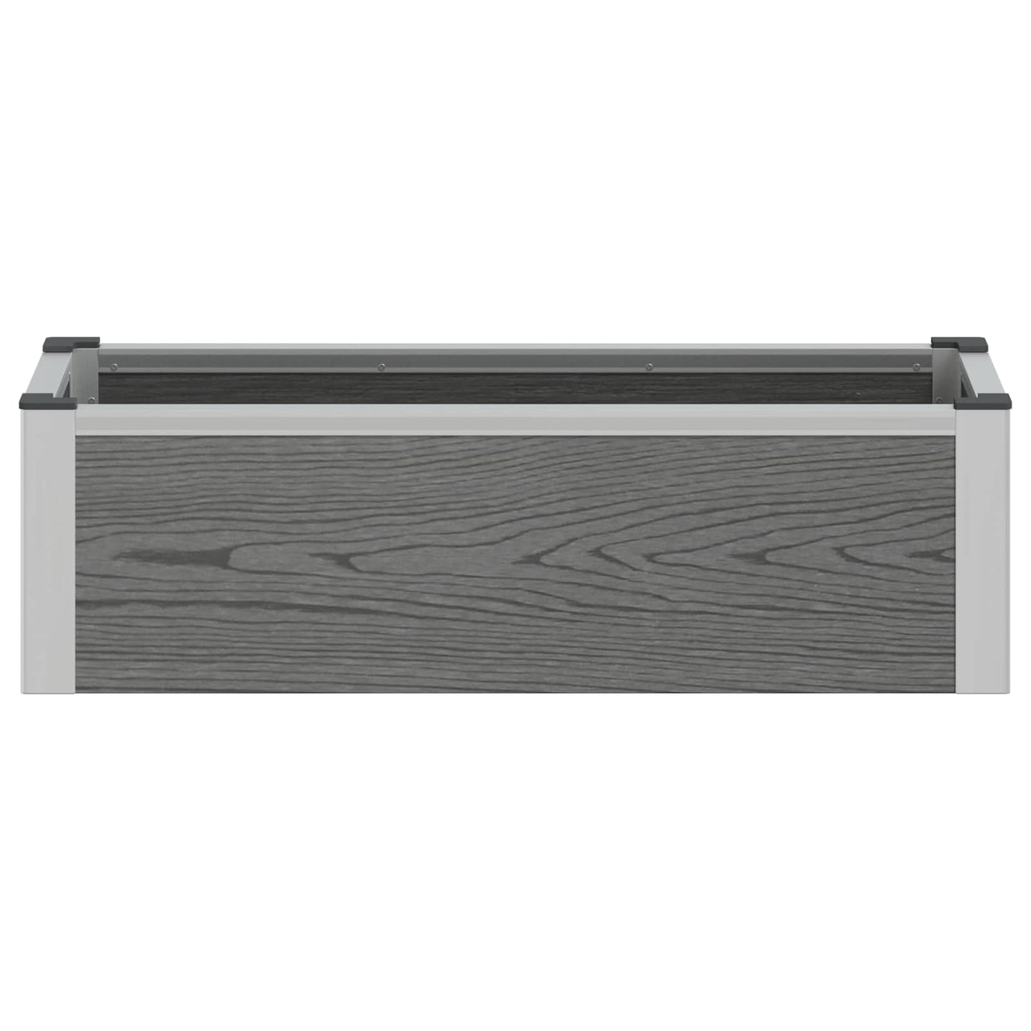 Garden Raised Bed Grey 75 x 30 x 22 cm WPC and Aluminium
