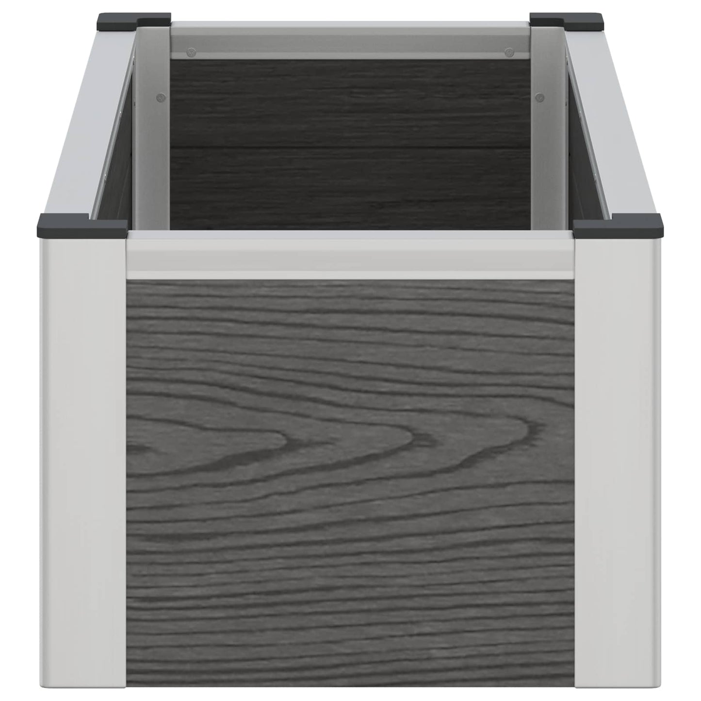 Garden Raised Bed Grey 75 x 30 x 22 cm WPC and Aluminium