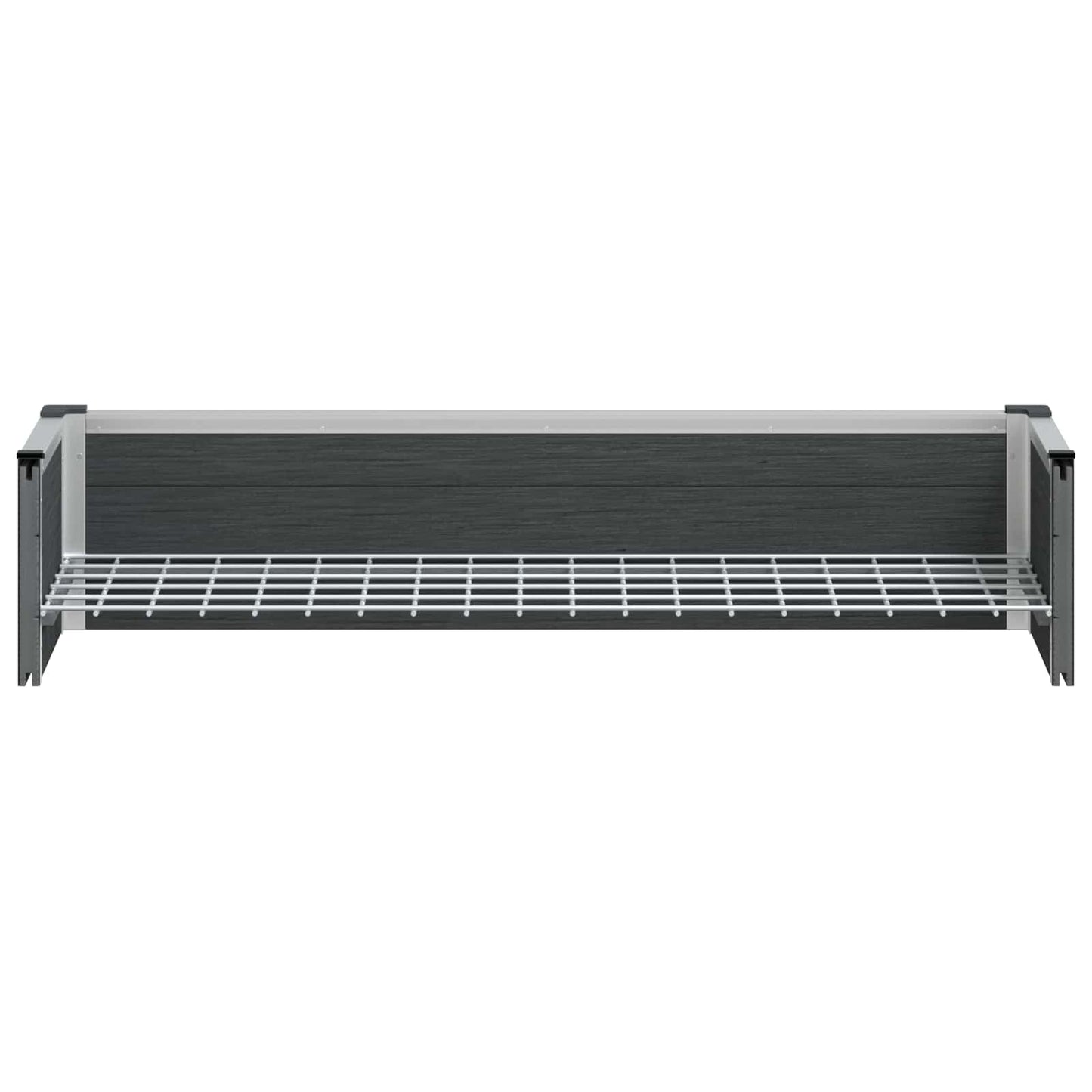 Garden Raised Bed Grey 100 x 30 x 22 cm WPC and Aluminium