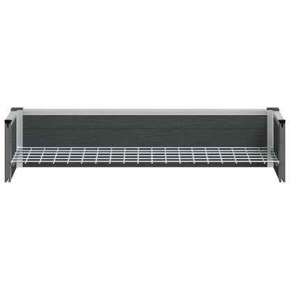 Garden Raised Bed Grey 100 x 30 x 22 cm WPC and Aluminium