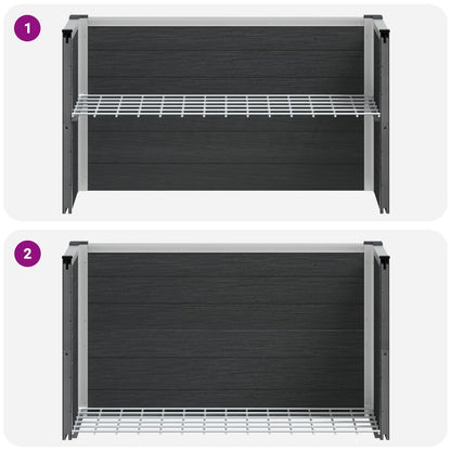 Garden Raised Bed Grey 75 x 30 x 22 cm WPC and Aluminium