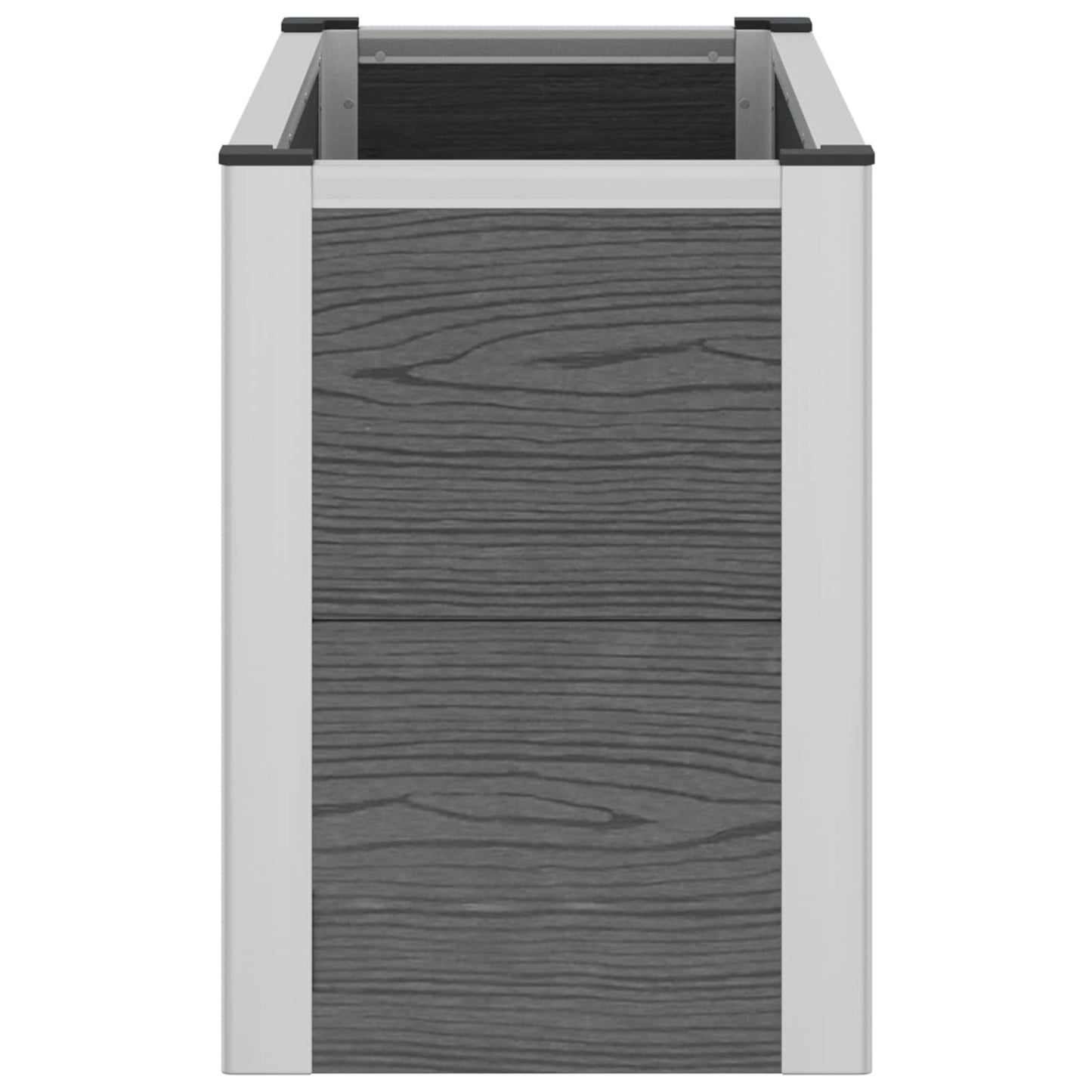 Garden Raised Bed Grey 75 x 30 x 22 cm WPC and Aluminium