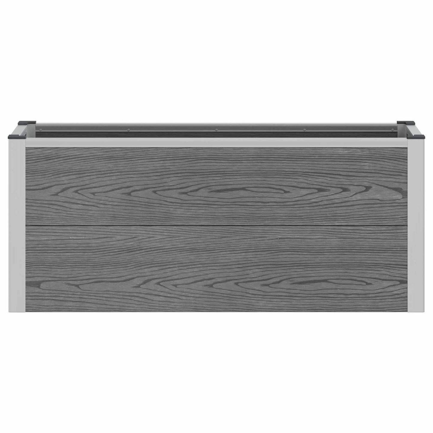 Garden Raised Bed Grey 100 x 30 x 22 cm WPC and Aluminium