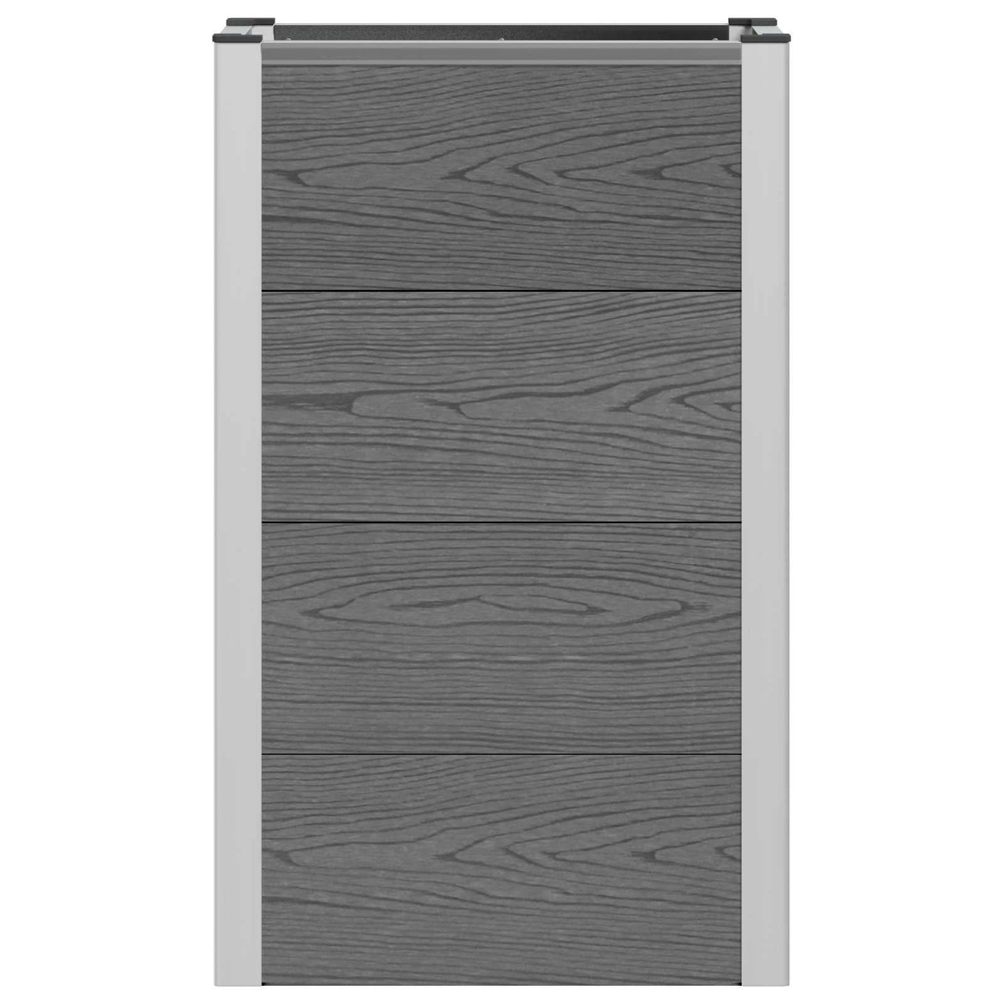 Garden Raised Bed Grey 50 x 30 x 22 cm WPC and Aluminium