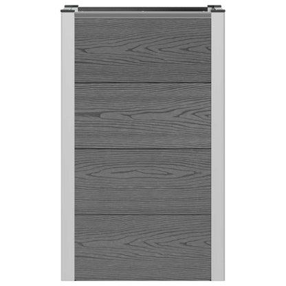 Garden Raised Bed Grey 50 x 30 x 22 cm WPC and Aluminium