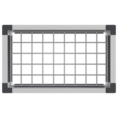 Garden Raised Bed Grey 50 x 30 x 22 cm WPC and Aluminium