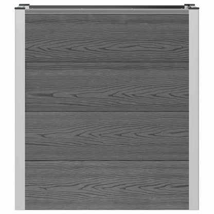 Garden Raised Bed Grey 75 x 30 x 22 cm WPC and Aluminium