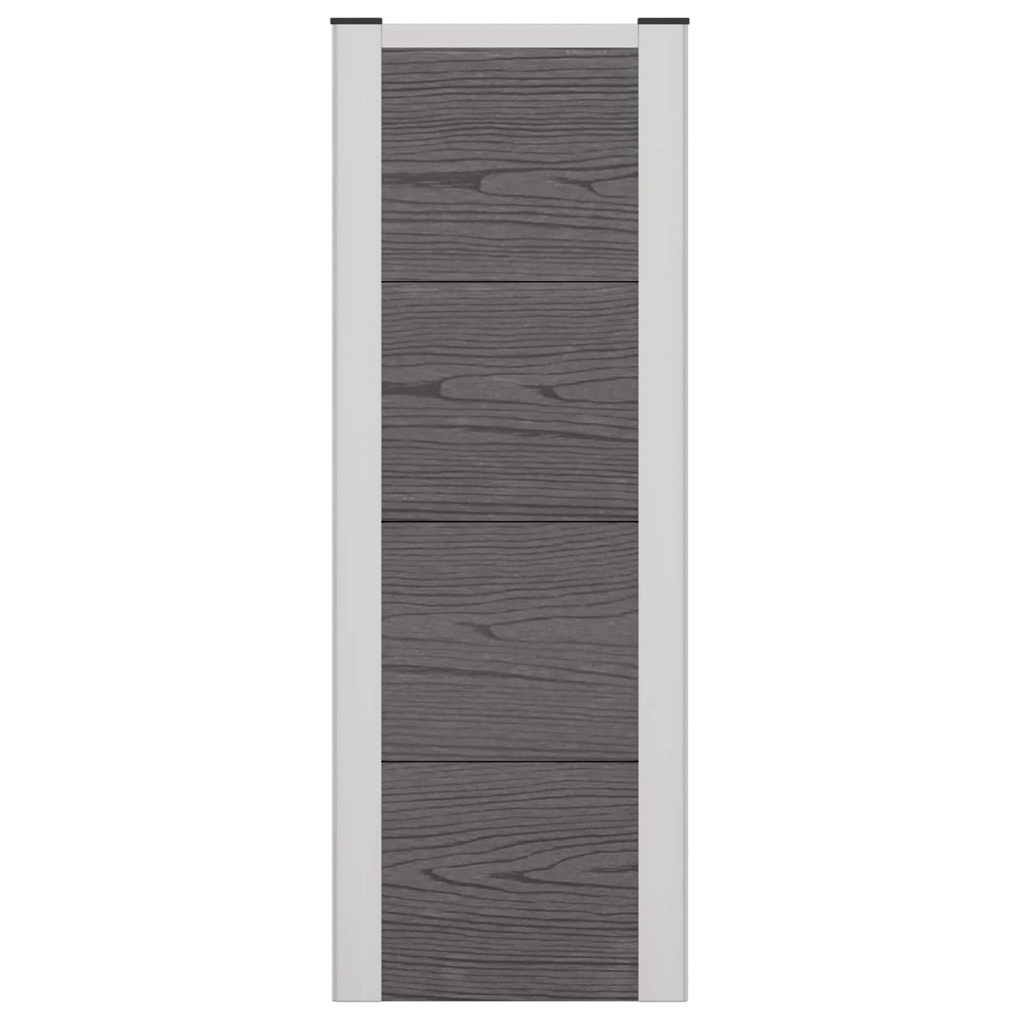 Garden Raised Bed Grey 75 x 30 x 22 cm WPC and Aluminium