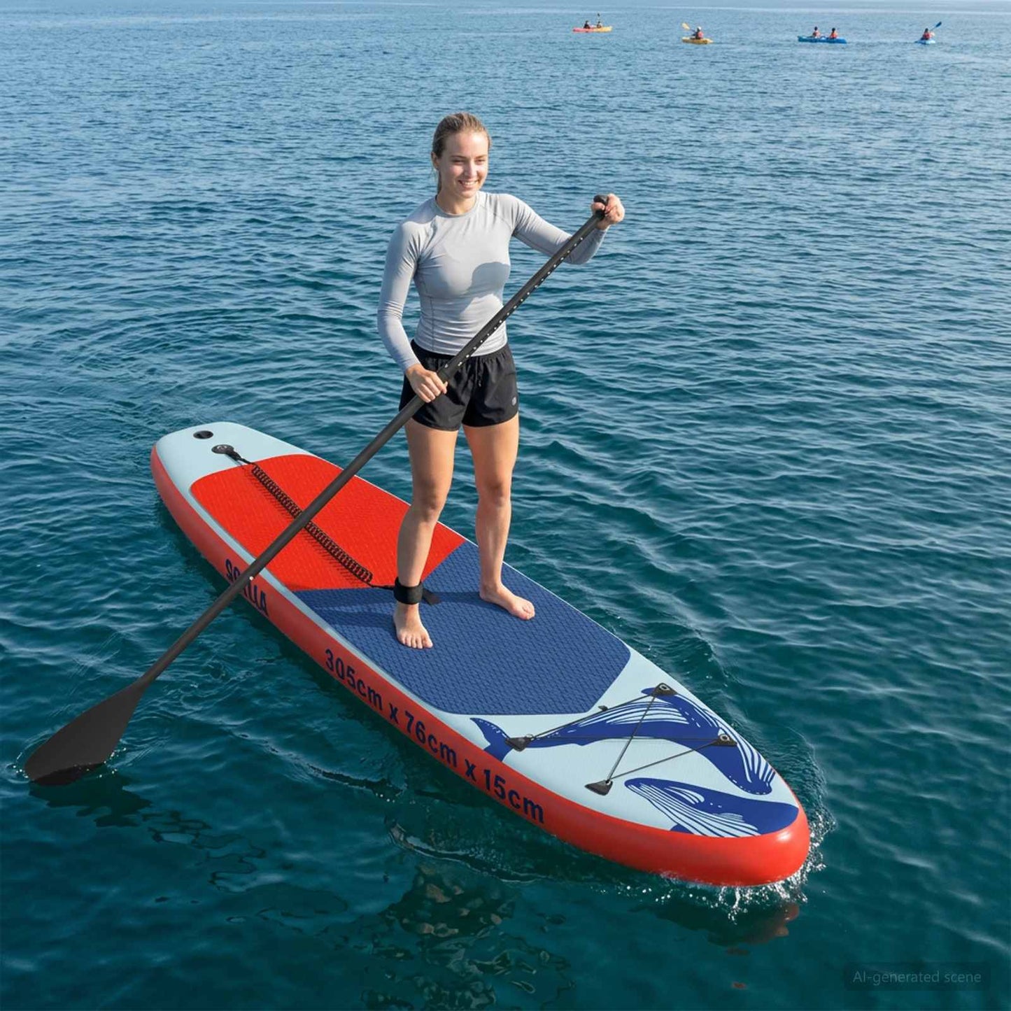 Inflatable Stand Up Paddle Board SCYLLA 305 x 76 x 15 cm Blue