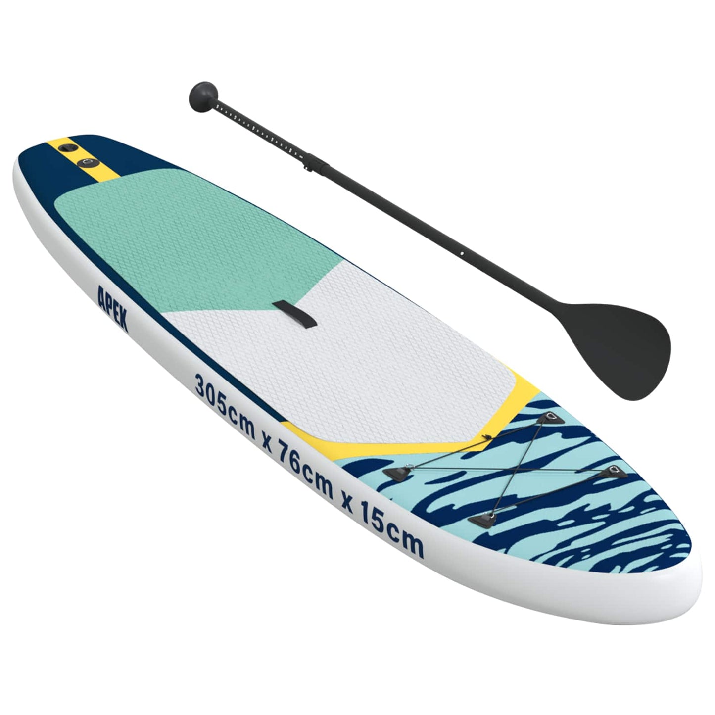 Inflatable Stand Up Paddle Board APEX 305 x 76 x 15 cm Blue for