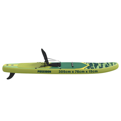 SUP Board with Seat 2-in-1 POSEIDON 305 x 76 x 15 cm Green for