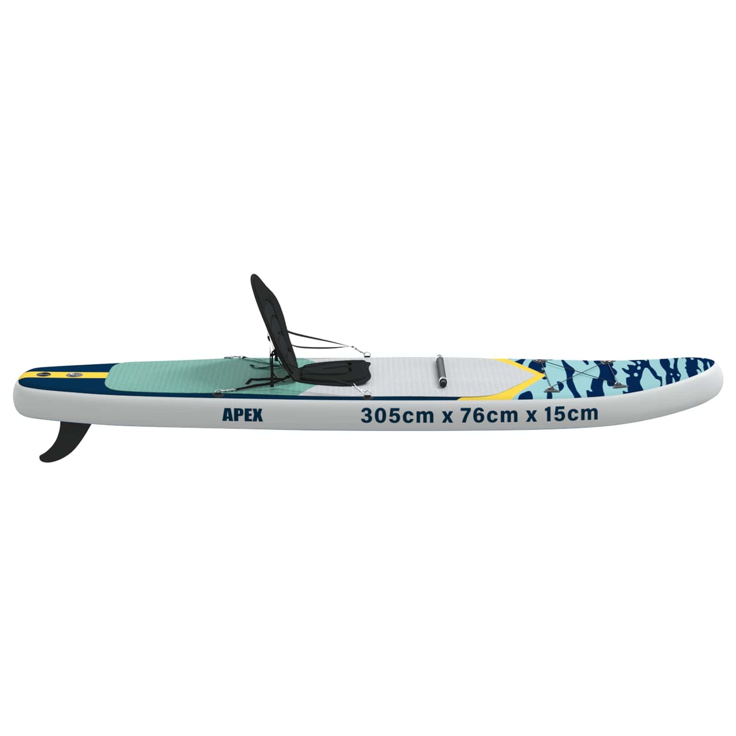 SUP Board with Seat 2-in-1 APEX 305 x 76 x 15 cm Blue for