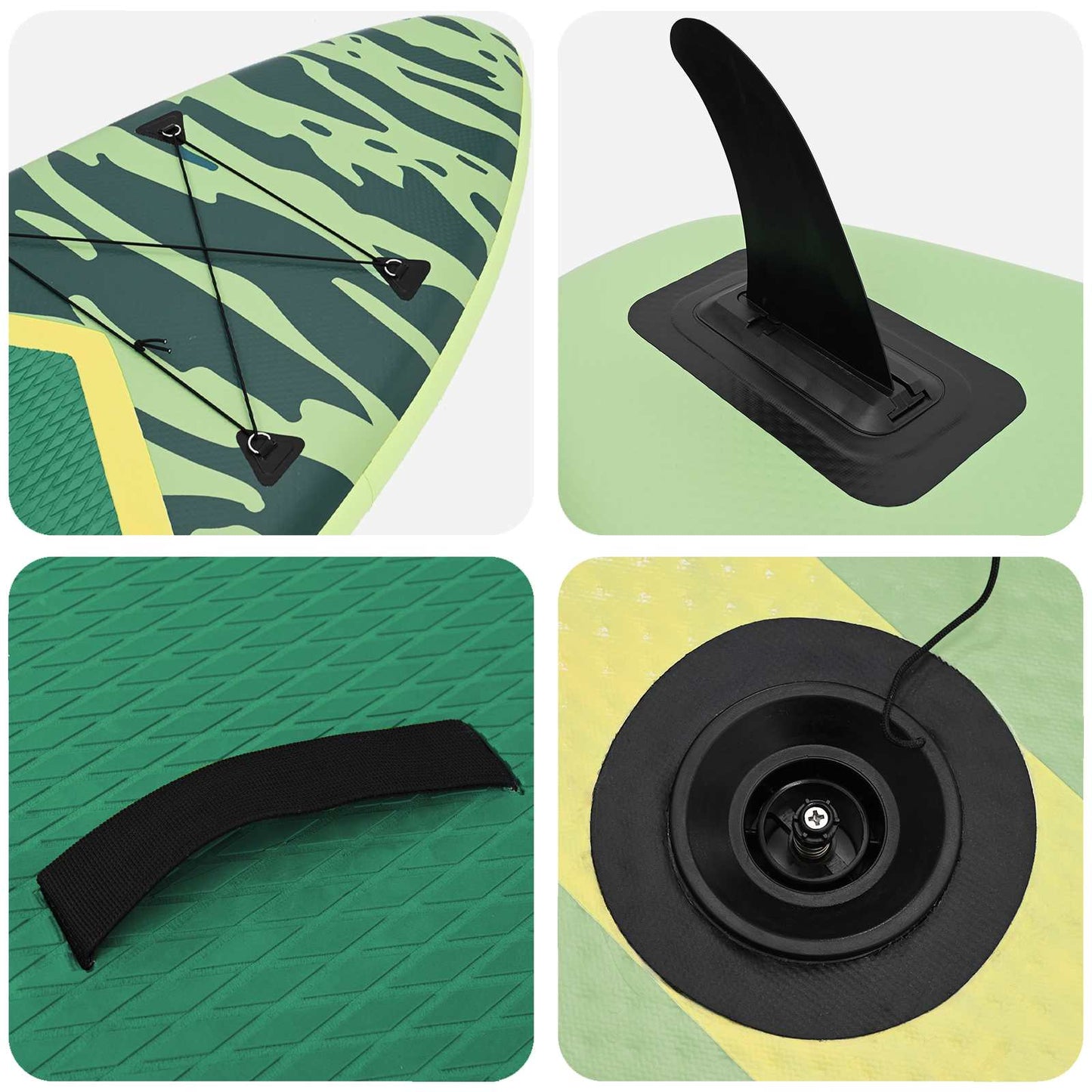 SUP Board with Seat 2-in-1 POSEIDON 335 x 76 x 15 cm Green for