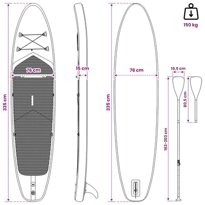 SUP Board with Seat 2-in-1 TRITON 335 x 76 x 15 cm Blue for