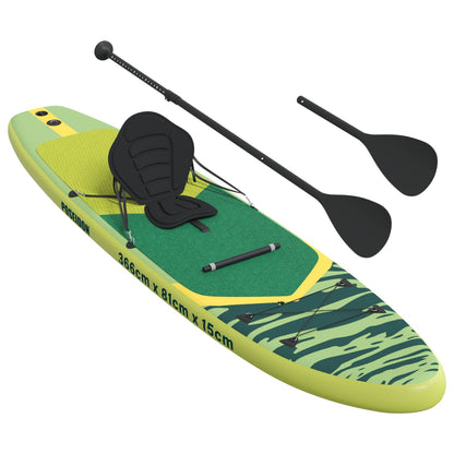 SUP Board with Seat 2-in-1 POSEIDON 366 x 81 x 15 cm Green for