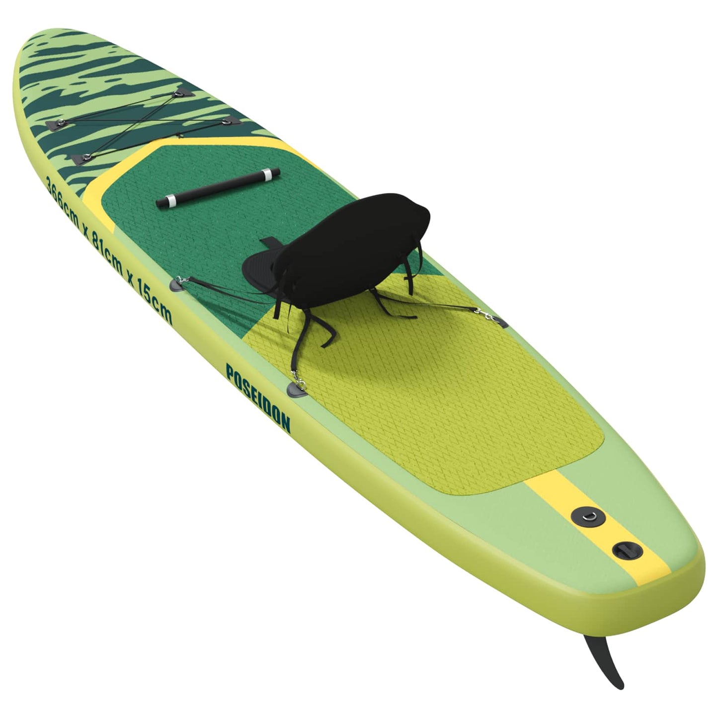 SUP Board with Seat 2-in-1 POSEIDON 366 x 81 x 15 cm Green for