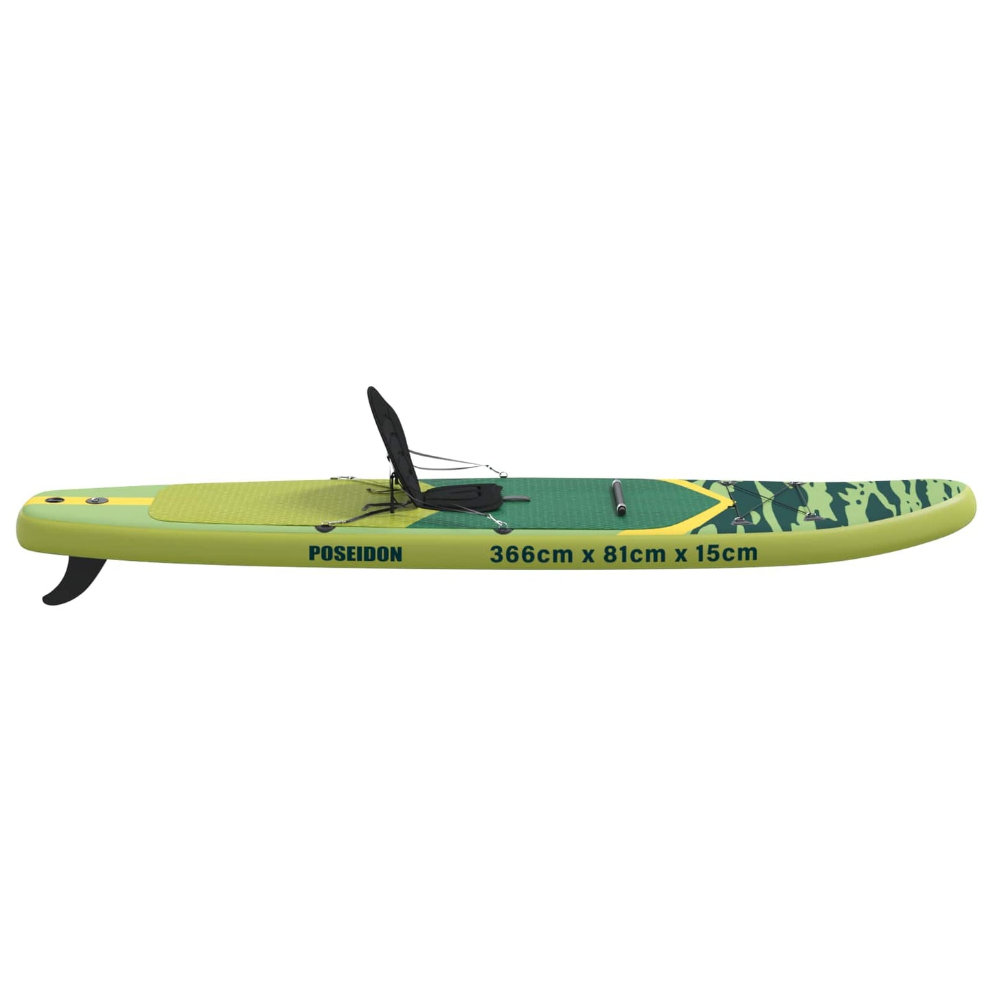 SUP Board with Seat 2-in-1 POSEIDON 366 x 81 x 15 cm Green for