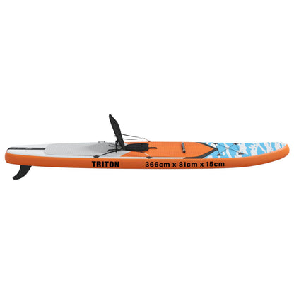 SUP Board with Seat 2-in-1 TRITON 366 x 81 x 15 cm Blue for