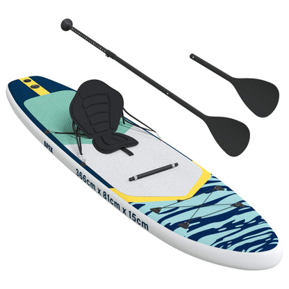 SUP Board with Seat 2-in-1 APEX 366 x 81 x 15 cm Blue for