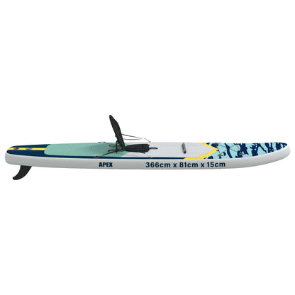 SUP Board with Seat 2-in-1 APEX 366 x 81 x 15 cm Blue for