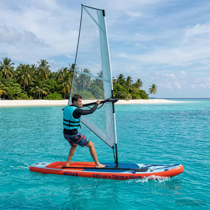 Inflatable SUP Board with Sail SCYLLA 330 x 76 x 15 cm Blue for