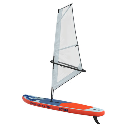Inflatable SUP Board with Sail SCYLLA 330 x 76 x 15 cm Blue for